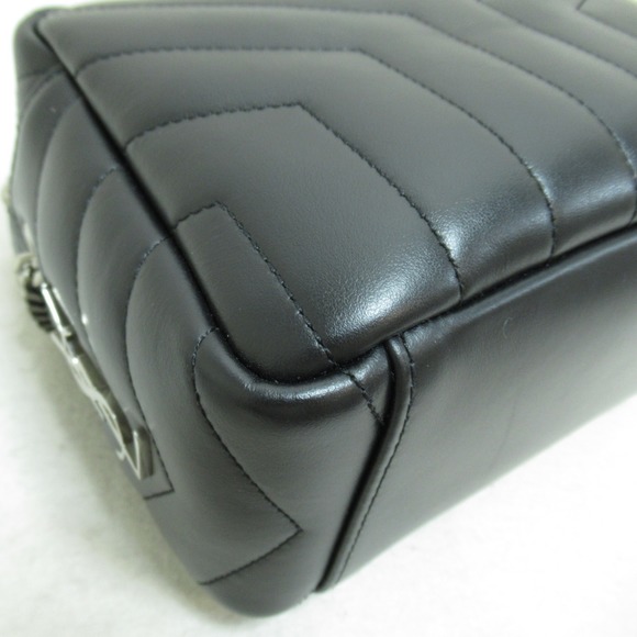 Saint Laurent Lulu Chain Shoulder Bag Leather Black - Picture 9 of 9